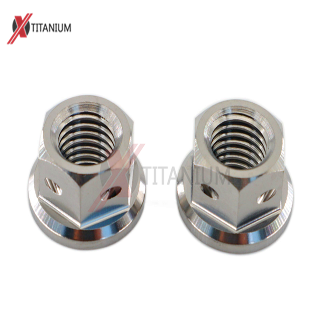 Discount Titanium Drilled Hex Flange Nut